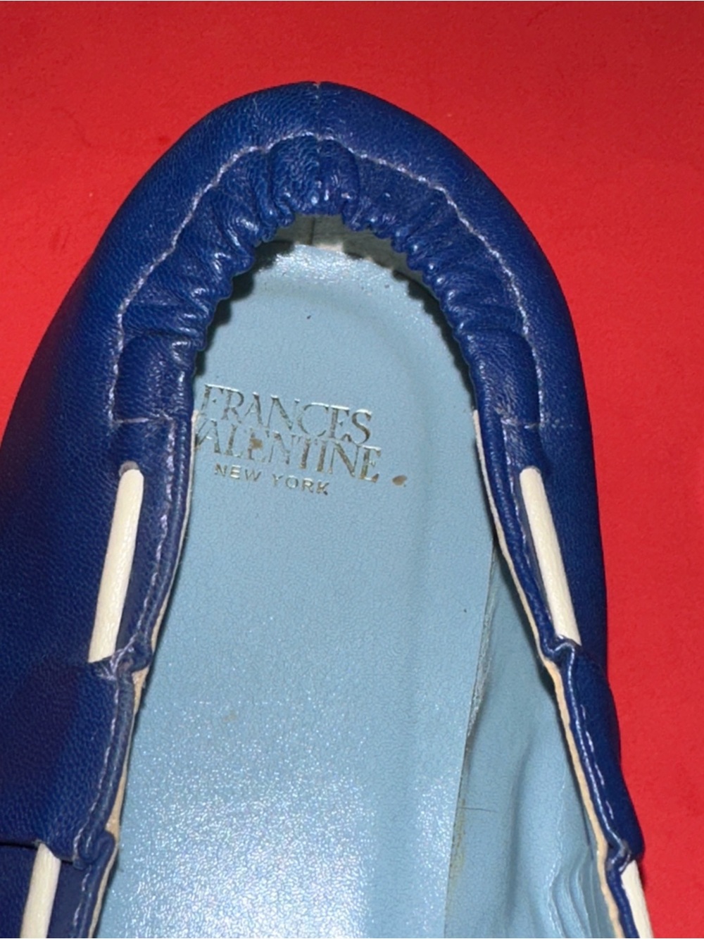 FRANCES VALENTINE Ava Square Toe Ballet Leather Flats Shoes 9 B Retail $398 - Picture 4 of 9
